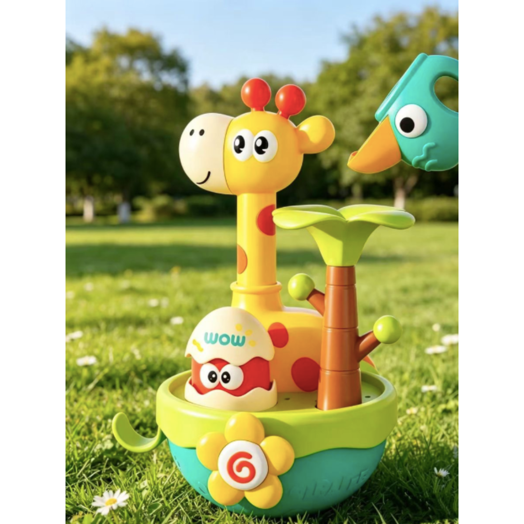 Cute Giraffe Bath Water Toy With Watering Cup