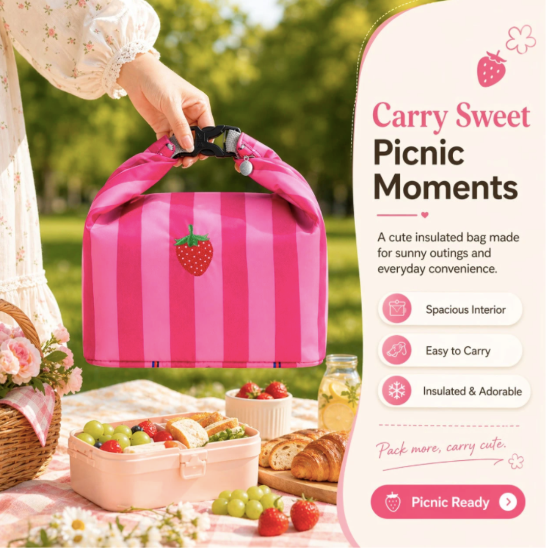Roll-Top Insulated Lunch Bag