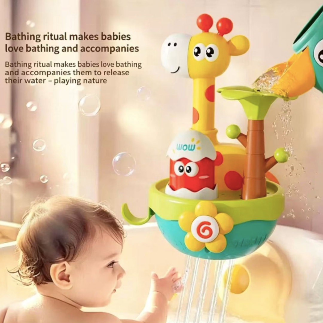 Cute Giraffe Bath Water Toy With Watering Cup