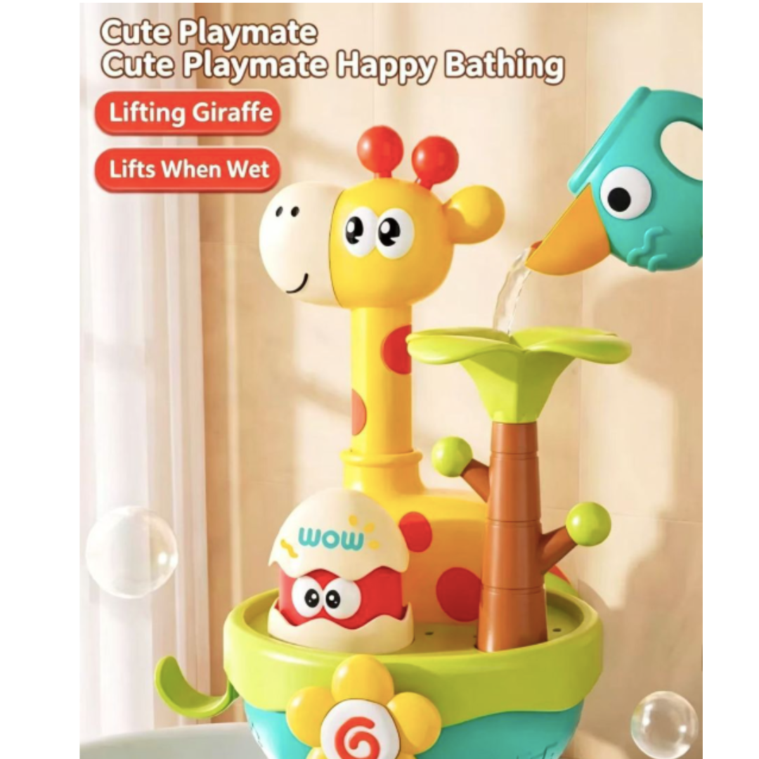 Cute Giraffe Bath Water Toy With Watering Cup