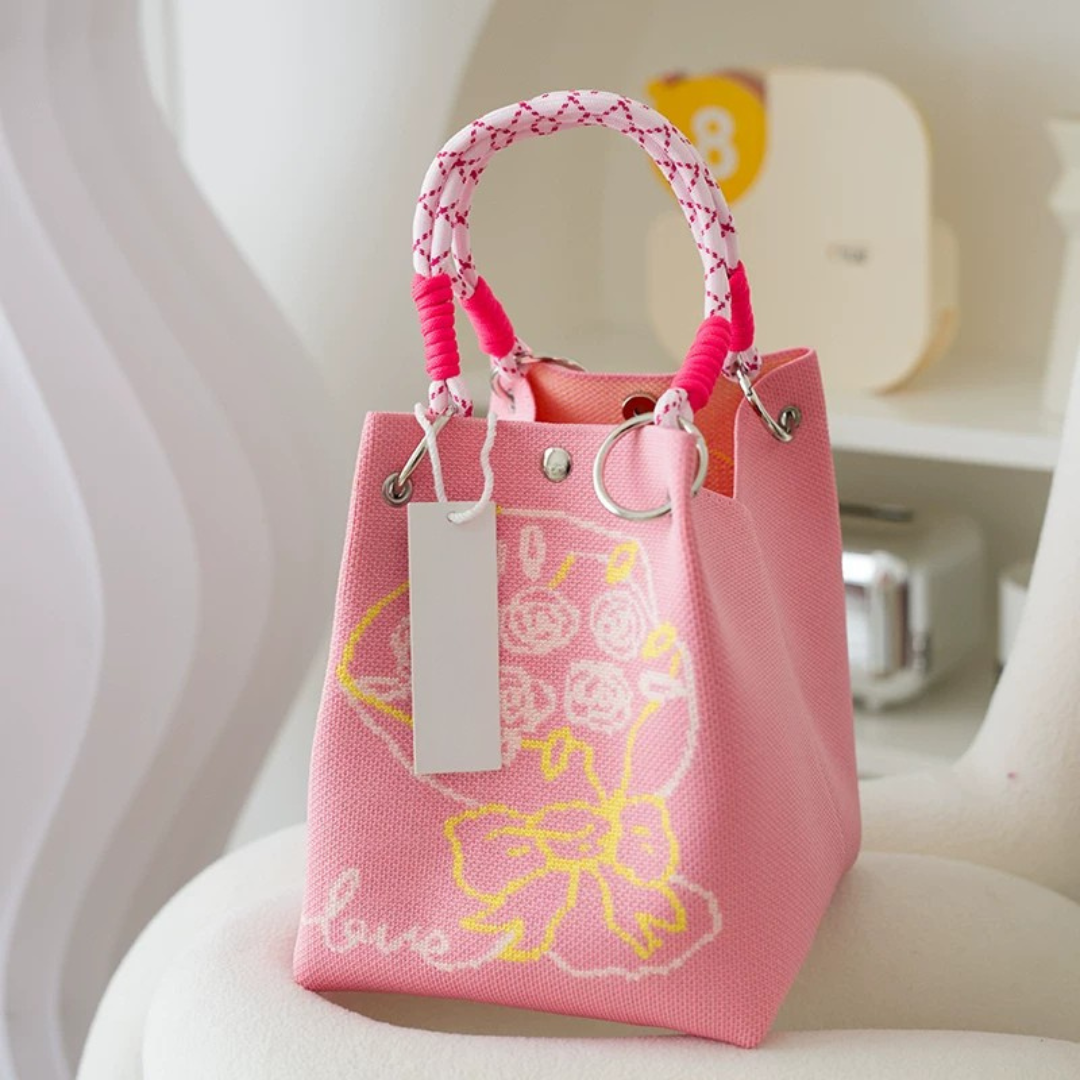 Canvas Crossbody Tote Bag
