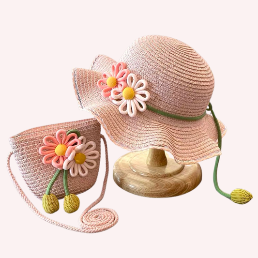 Daisy Bloom Hat & Bag Set