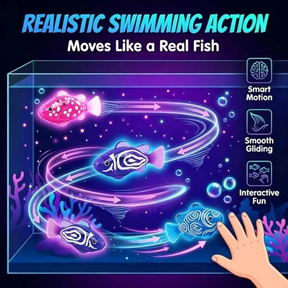 4PCS Swimming Robot Fish Water Activated LED