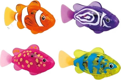 4PCS Swimming Robot Fish Water Activated LED