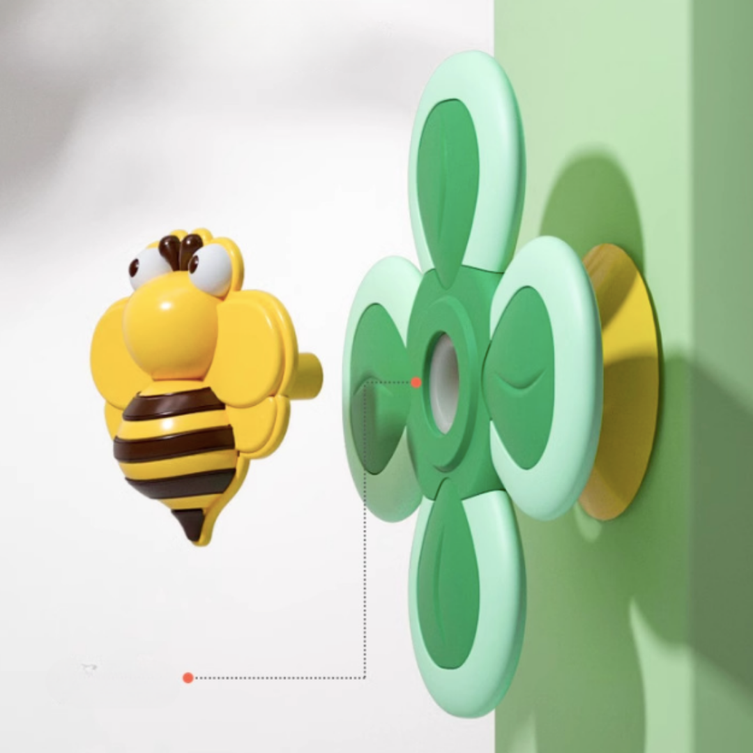 🦋🐞🐝 Suction Cup Spinner Toys – 3-Piece Set (Ladybug, Butterfly & Bee) for Babies & Toddlers