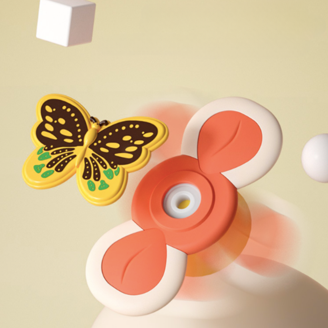 🦋🐞🐝 Suction Cup Spinner Toys – 3-Piece Set (Ladybug, Butterfly & Bee) for Babies & Toddlers