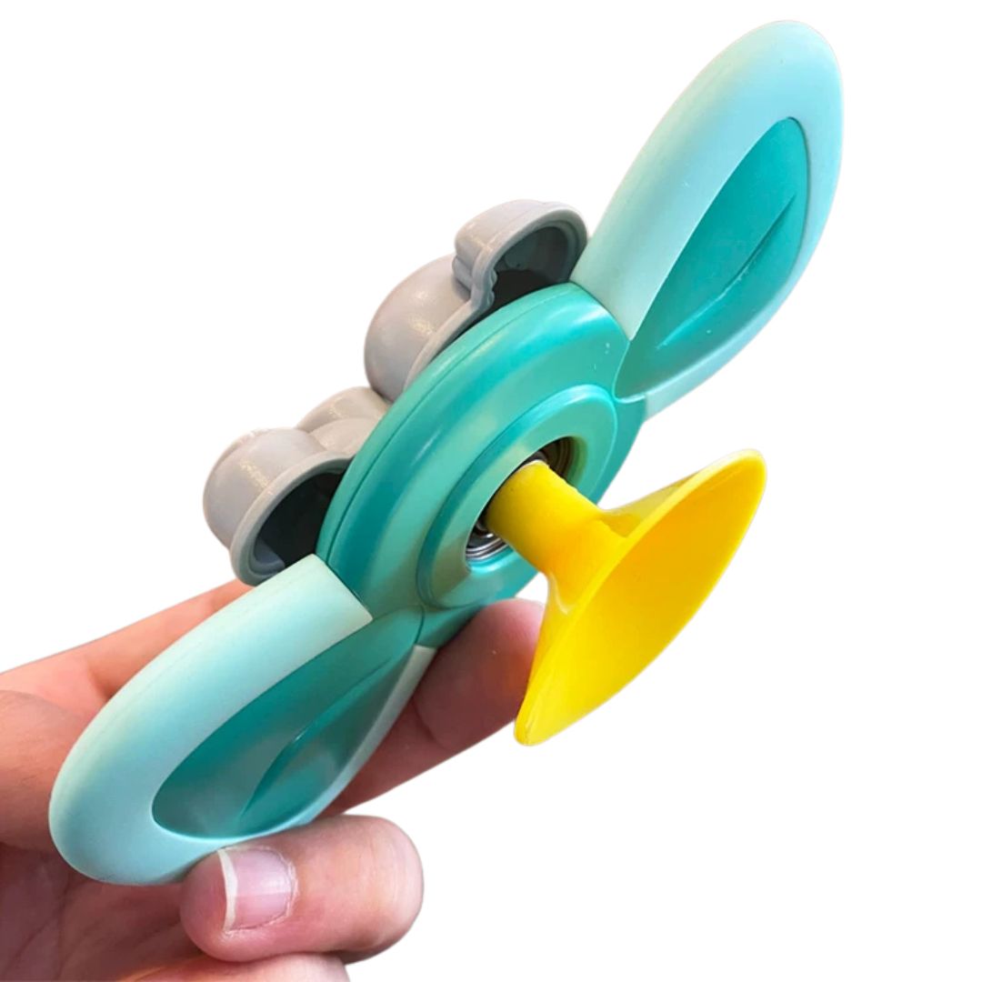 🦊🦁🐨Suction Cup Spinner Toys – 3-Piece Set (Fox,Lion,Koala) for Babies & Toddlers