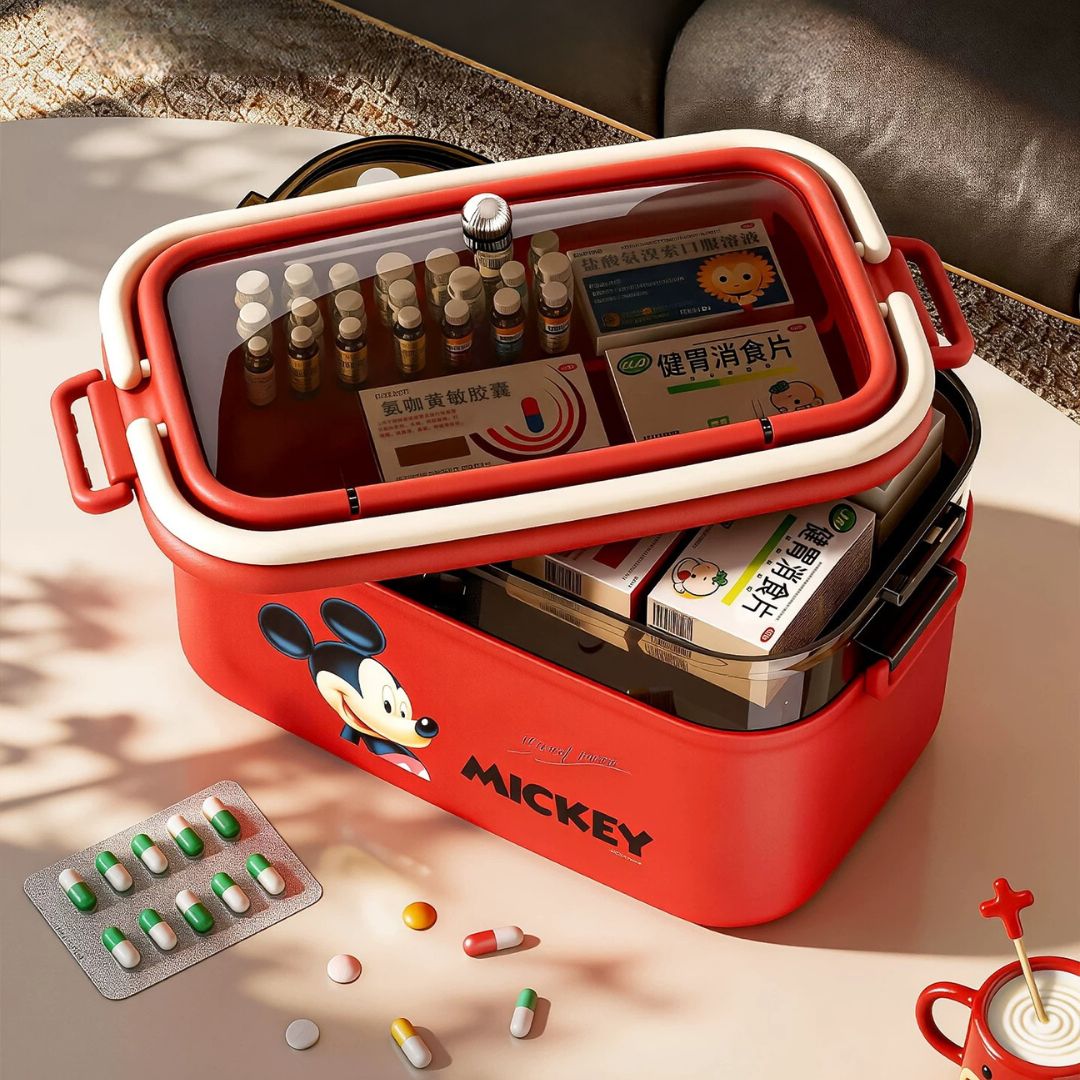 Disney Mickey 3-Tier Family Medicine Storage Box