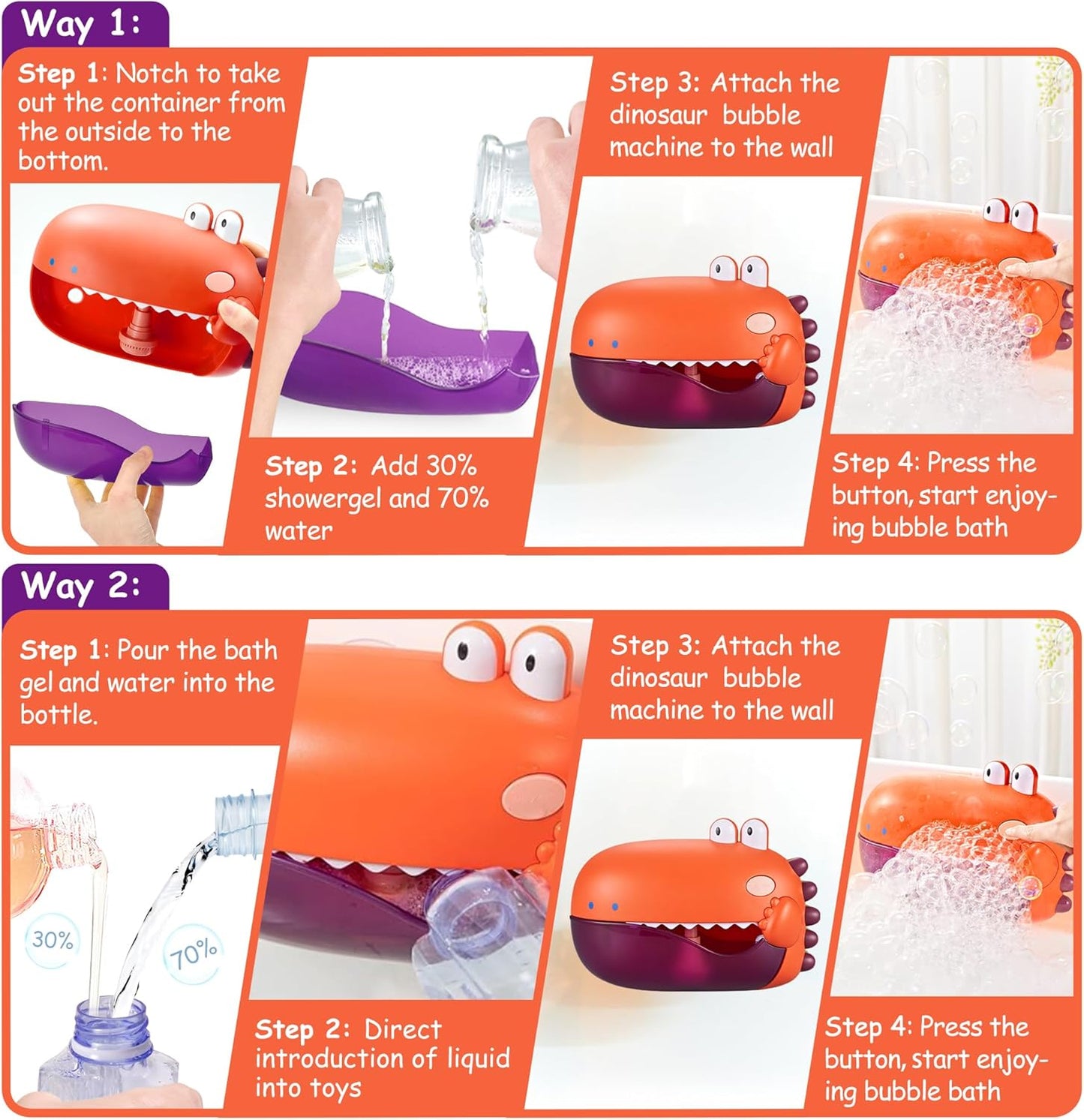 🦖 Interactive Dino Bath Toy –  Baby & Toddler Water Toy
