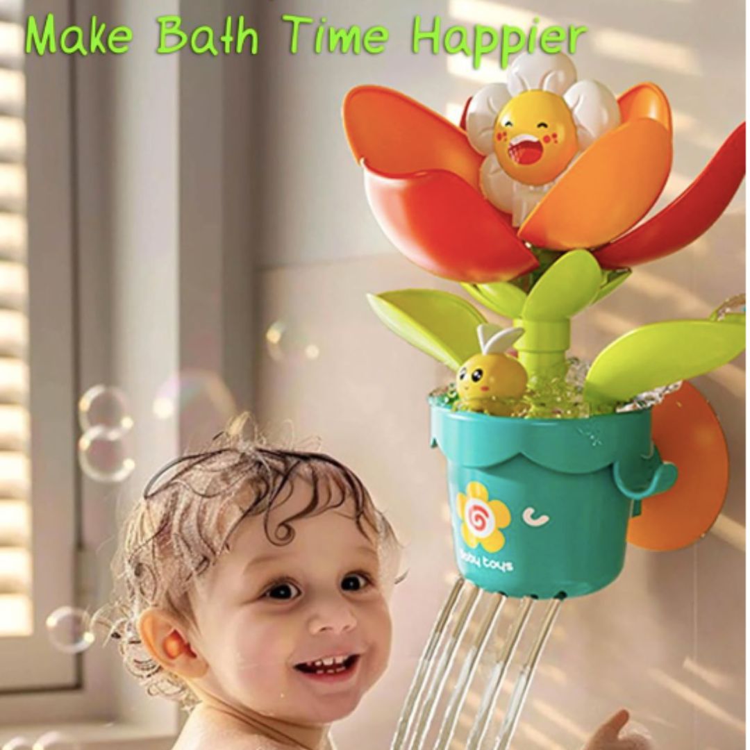 Toddler Baby Bath Educational Toy Pop-Up Flower Sprinkler
