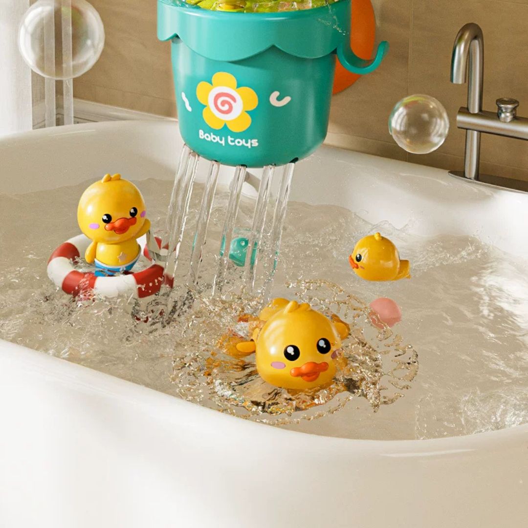 Toddler Baby Bath Educational Toy Pop-Up Flower Sprinkler