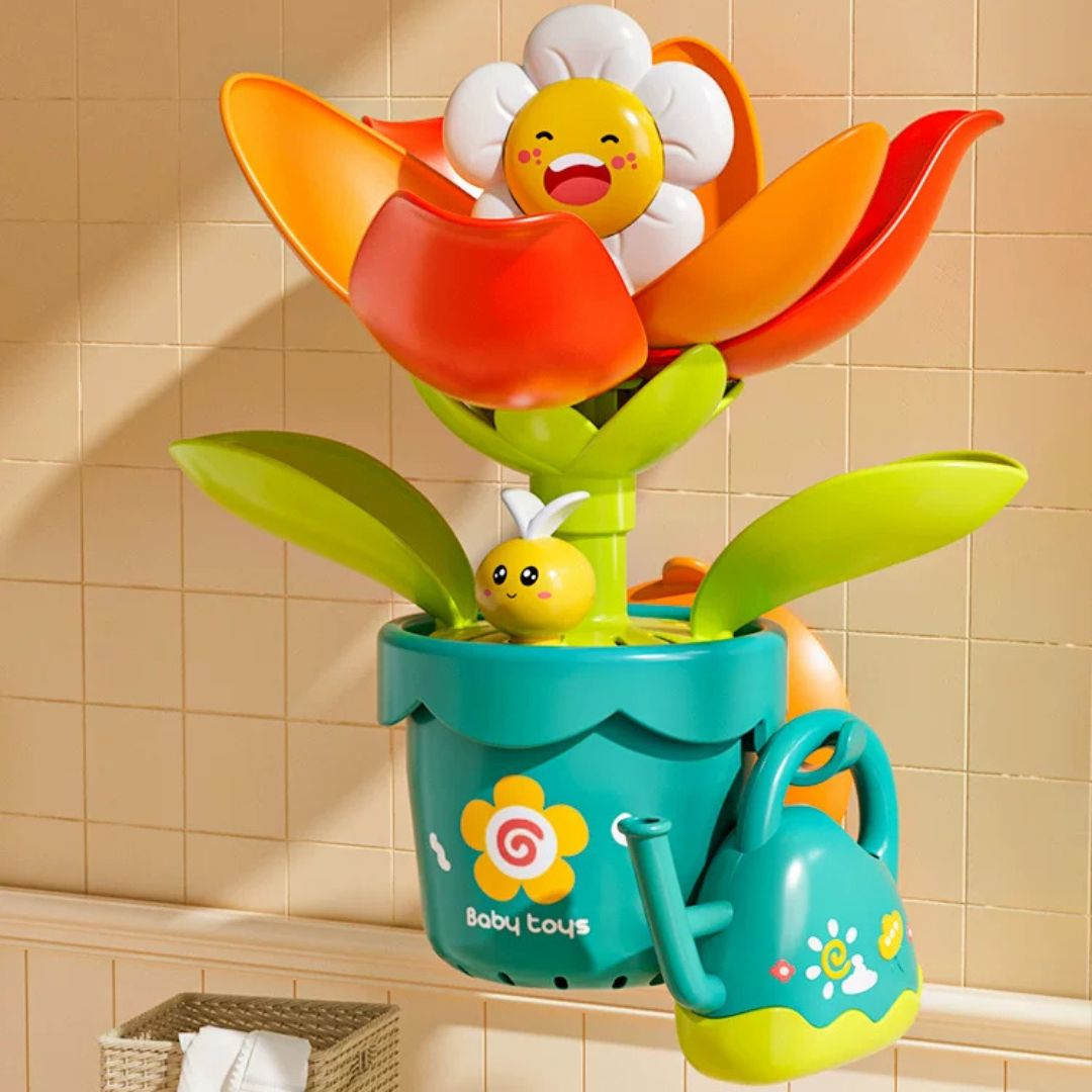 Toddler Baby Bath Educational Toy Pop-Up Flower Sprinkler