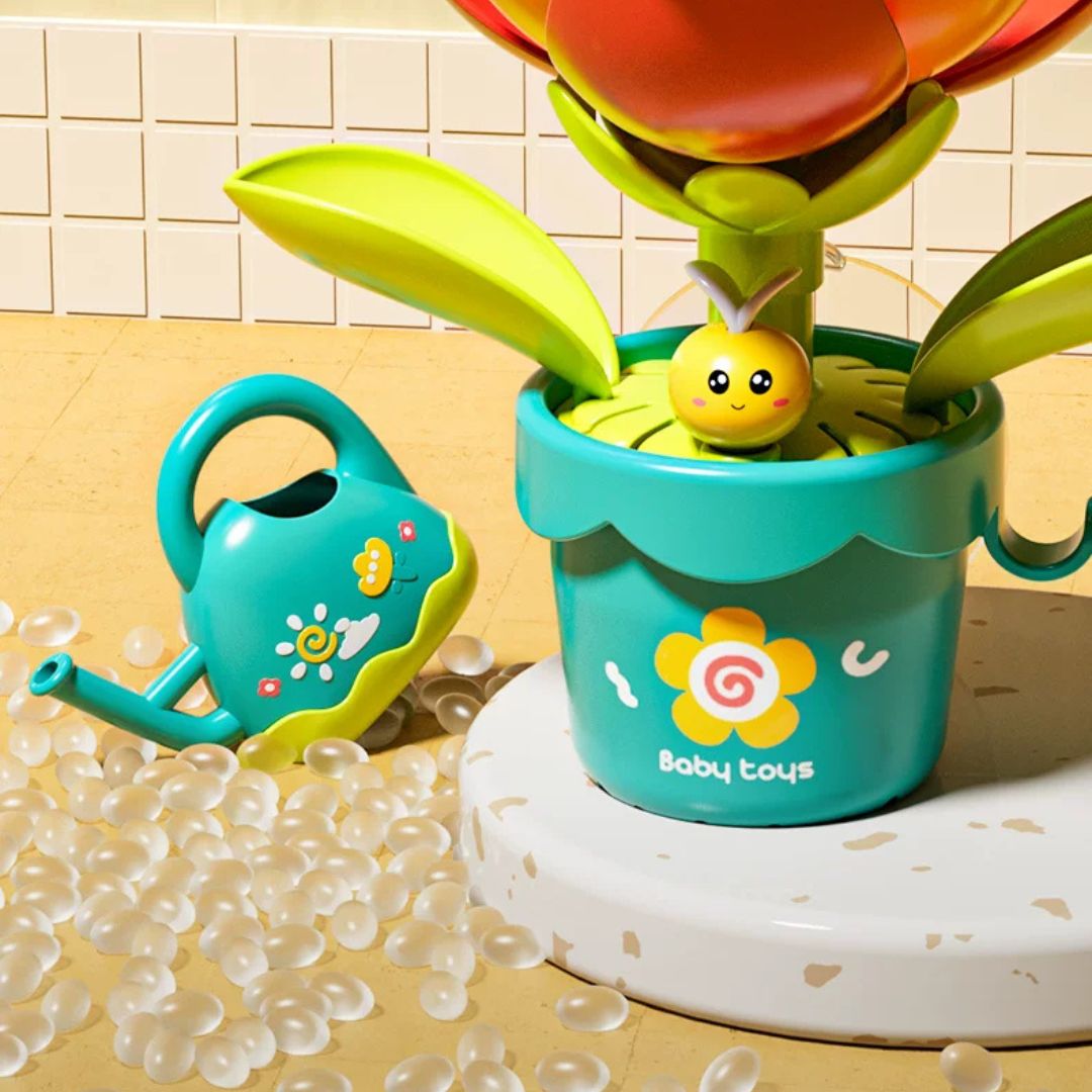 Toddler Baby Bath Educational Toy Pop-Up Flower Sprinkler