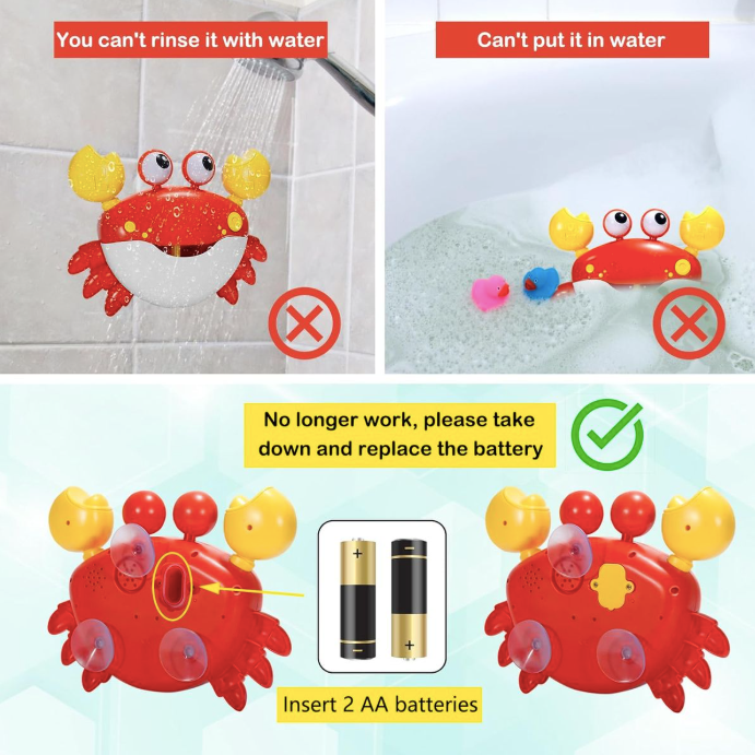 🦀 Interactive Crab Bath Toy – Fun Floating Baby & Toddler Water Toy