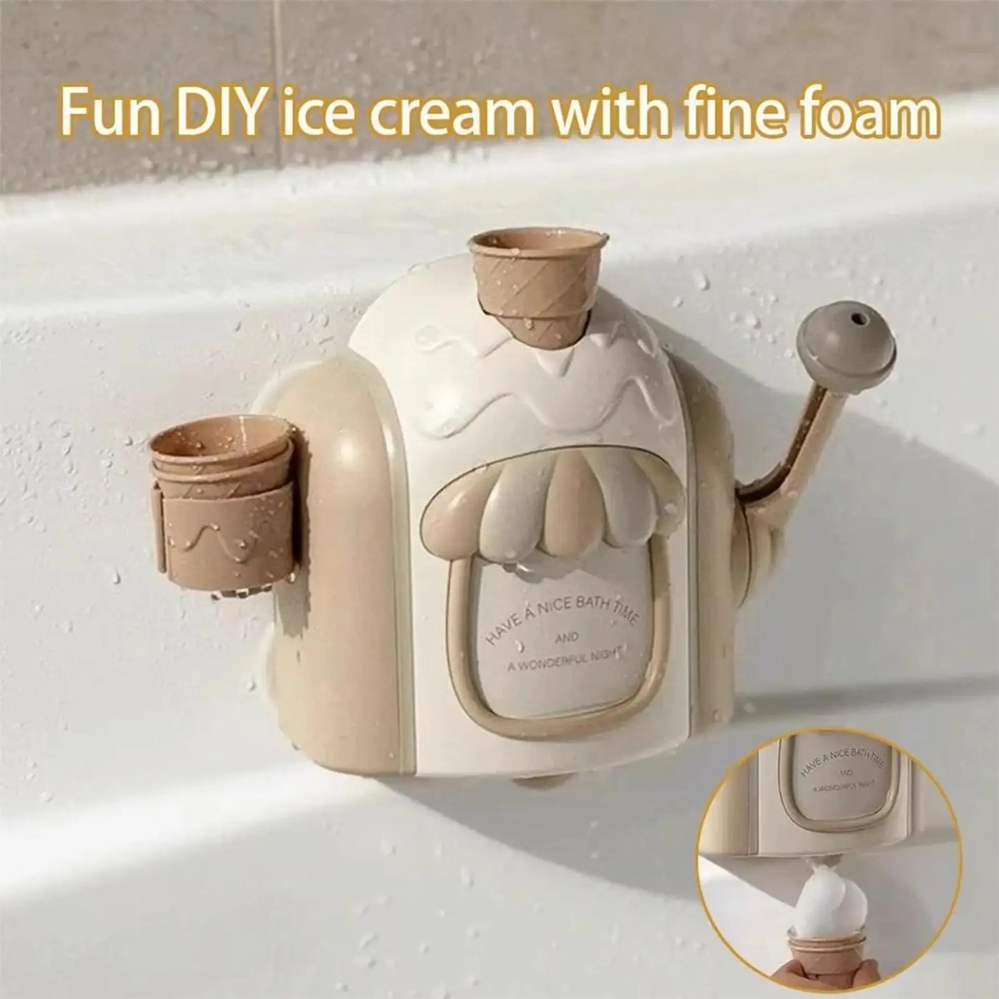 Ice Cream Bubble Maker Bath Toy