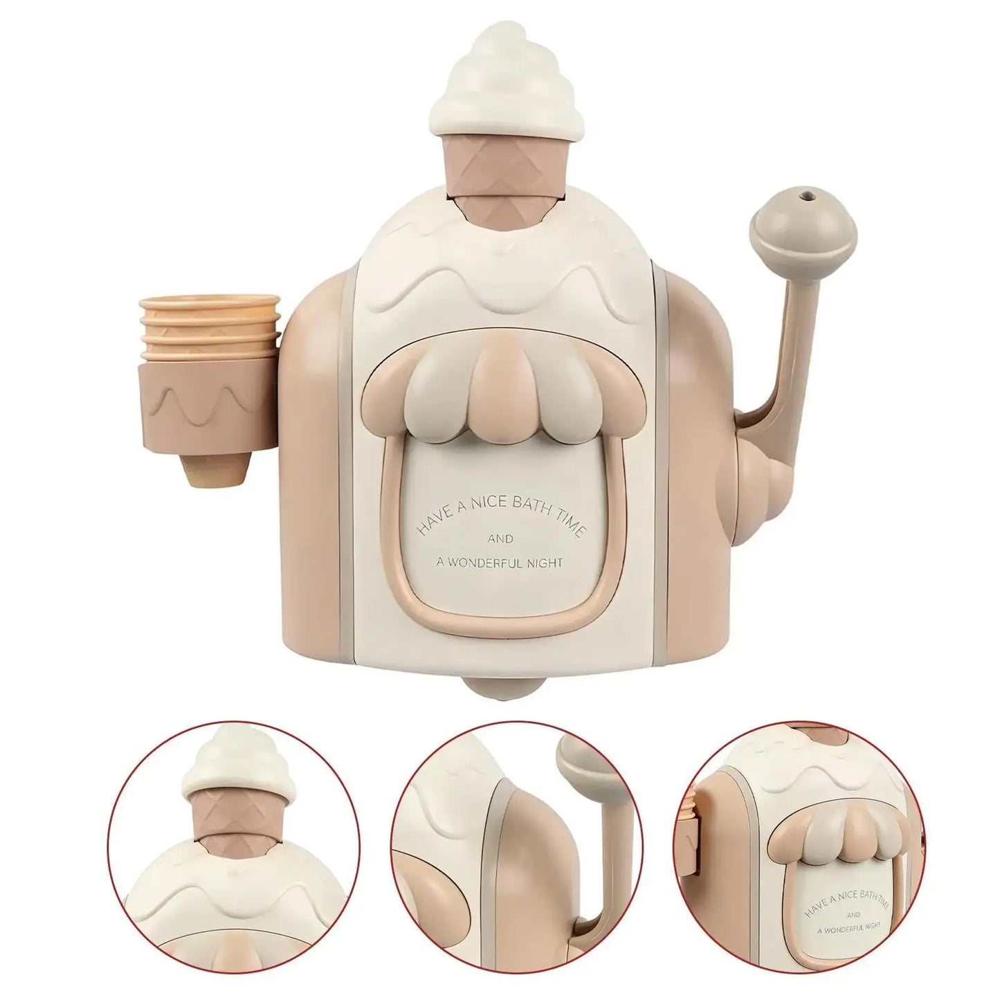 Ice Cream Bubble Maker Bath Toy