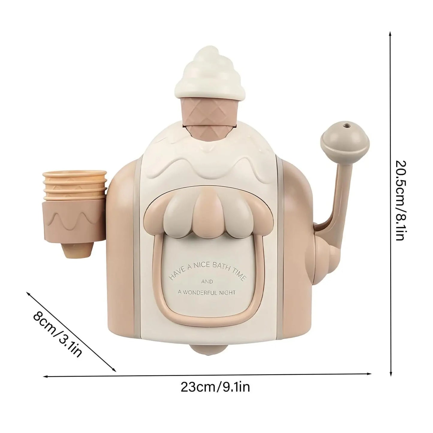 Ice Cream Bubble Maker Bath Toy