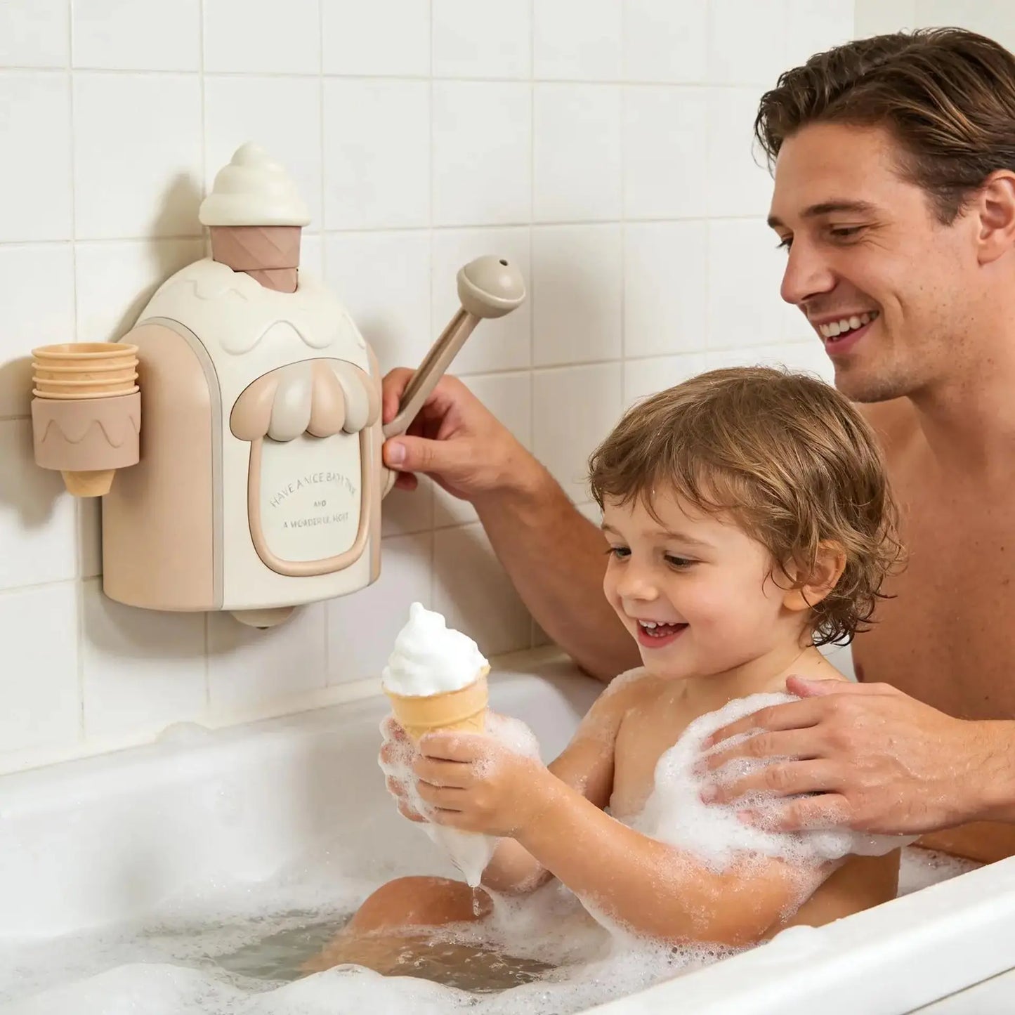Ice Cream Bubble Maker Bath Toy